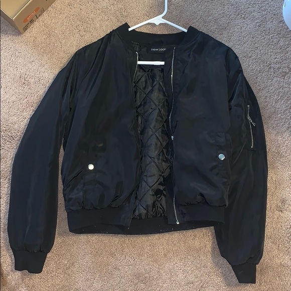 Black Bomber Jacket - Picture 3 of 3